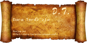 Dara Terézia névjegykártya